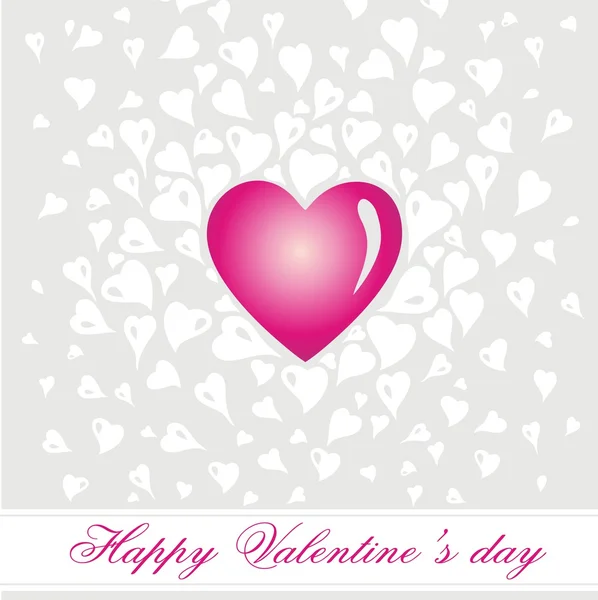 Gentle vintage valentine's day card — Stock Vector