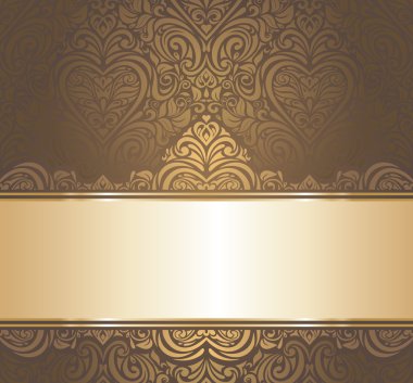 kahverengi & altın duvar kağıdı tasarımı