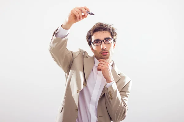 Homem de negócios desenho — Fotografia de Stock