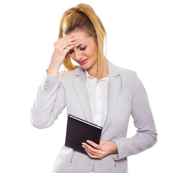 Stressed businesswoman — Stock Photo, Image