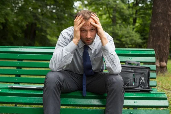 Businessman  having headache — Stock Photo, Image