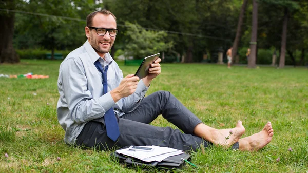 Sitting businessman — Stock Photo, Image