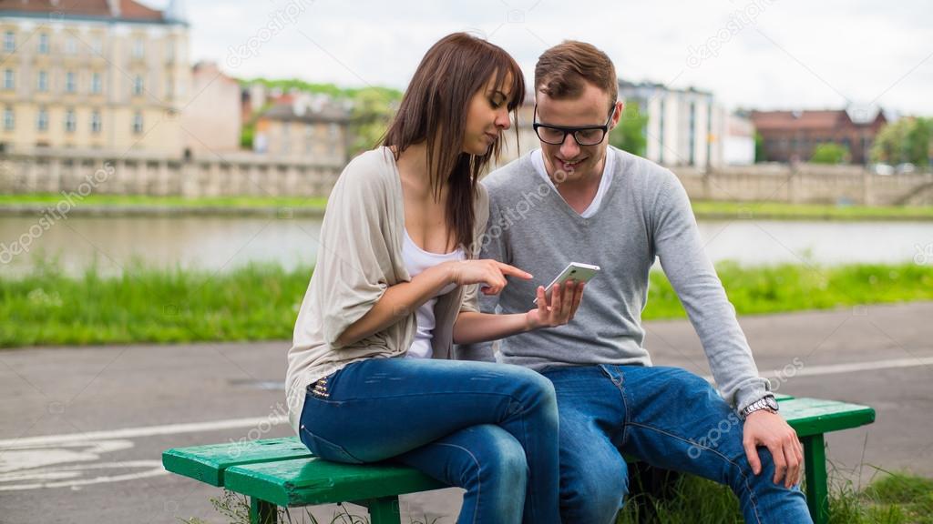 Couple on bench