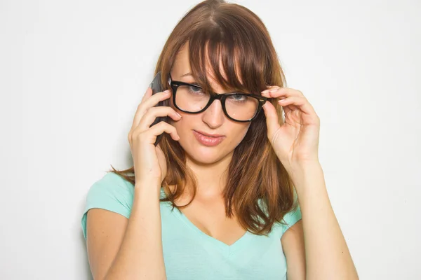 Student using mobile phone — Stock Photo, Image