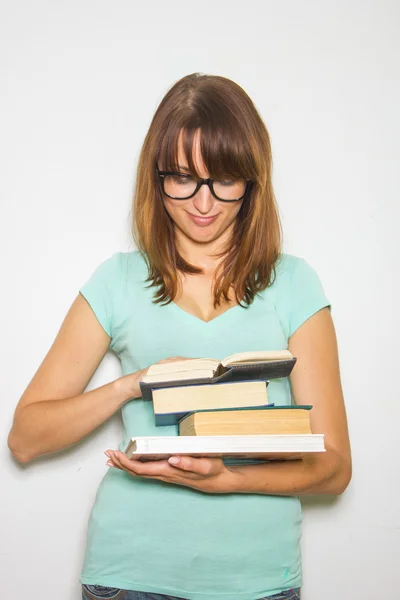 Studenten met boeken — Stockfoto