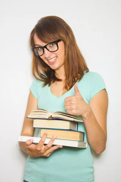 Studenten met boeken — Stockfoto