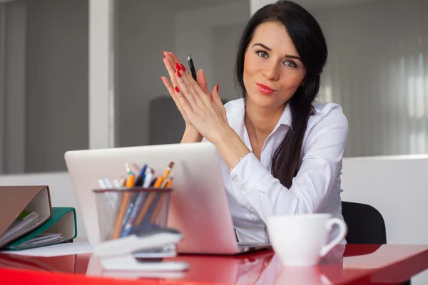 Zakenvrouw in functie — Stockfoto