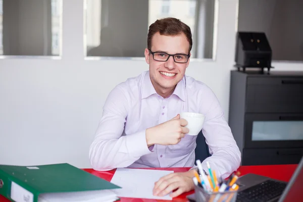 Zakenman in functie — Stockfoto