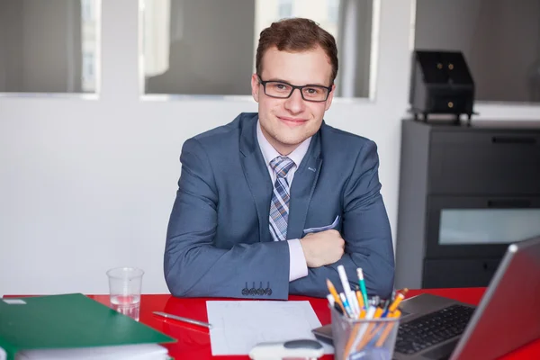 Zakenman in functie — Stockfoto