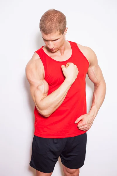 Muscled model posing — Stock Photo, Image