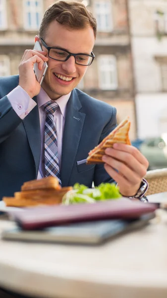 Businessman on phone — Stock Photo, Image