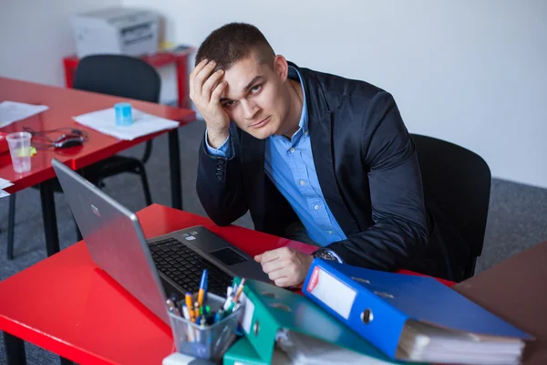 Exhausted businessman — Stock Photo, Image