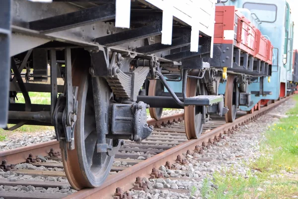 Rodas de um trem — Fotografia de Stock