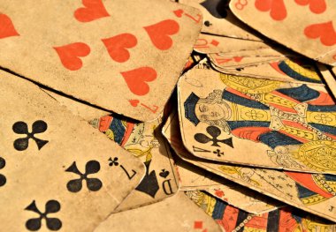 historic old playing cards clipart