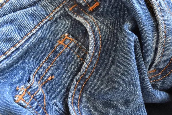 Detalhe de um par de calças de ganga — Fotografia de Stock