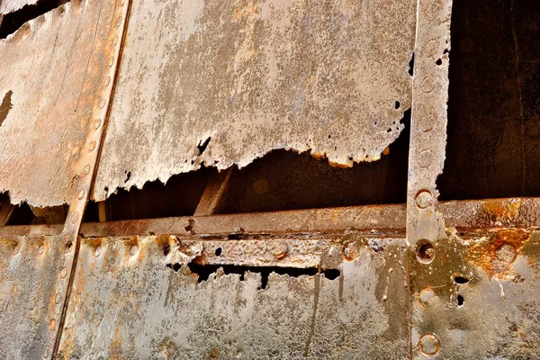 Verrosteter Teil eines Schiffes — Stockfoto