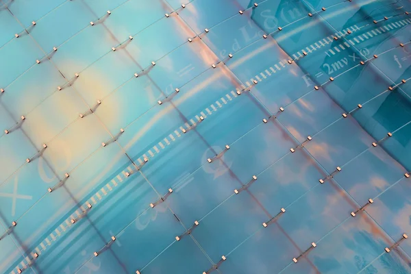 a façade of glass