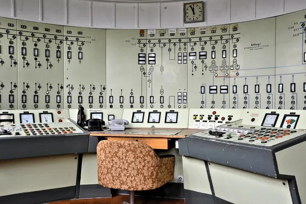 Control center of a disused factory — Stock Photo, Image