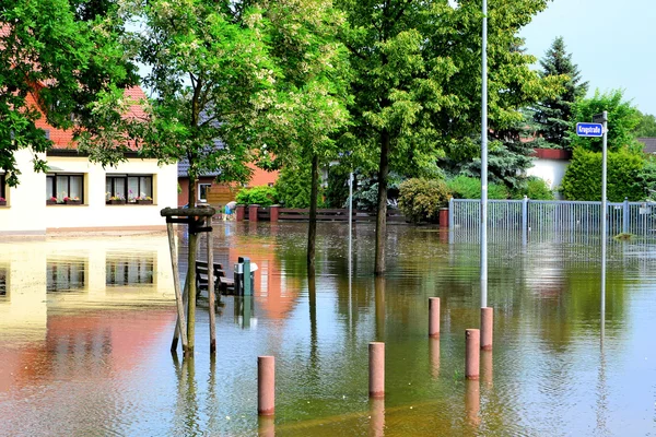 Inundar las calles de Magdeburgo — Foto de Stock