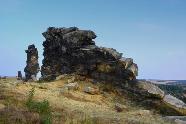 Стіни диявола в Weddersleben в у регіоні Harz — стокове фото