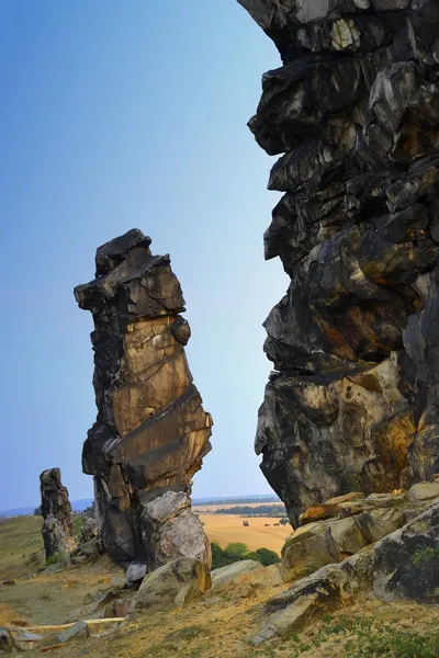 Стіни диявола в Weddersleben в у регіоні Harz — стокове фото