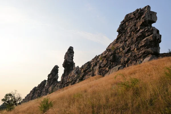 Diabelskie ściany w Weddersleben w Harz — Zdjęcie stockowe