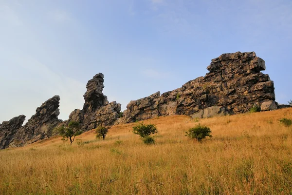 Diabelskie ściany w Weddersleben w Harz — Zdjęcie stockowe