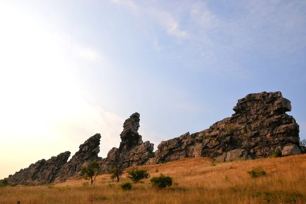 Diabelskie ściany w Weddersleben w Harz — Zdjęcie stockowe