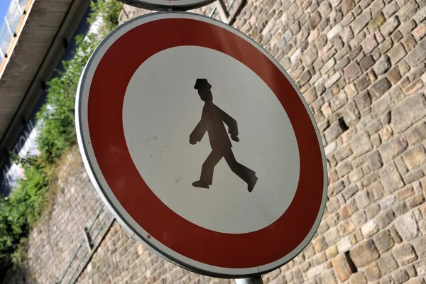 Für Fußgänger verboten — Stockfoto