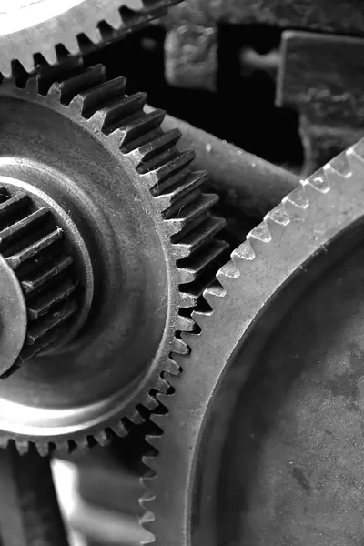 Close-up of gears of an old machine — Stock Photo, Image