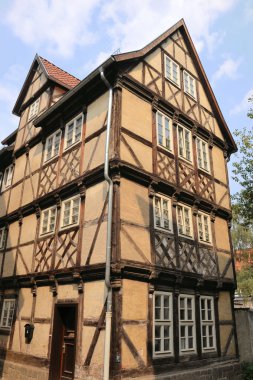 Quedlinburg 'da yarı keresteli bir ev