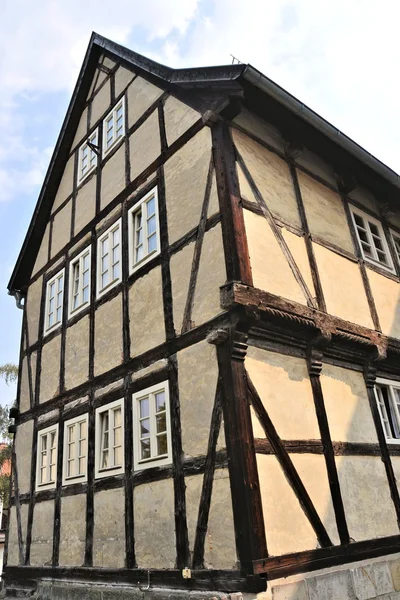 Félkész ház Quedlinburgban — Stock Fotó