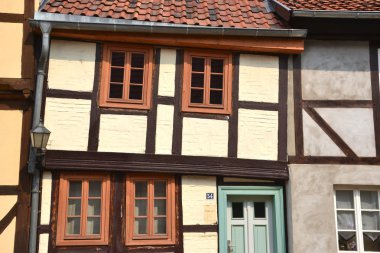Quedlinburg 'da yarı keresteli bir ev