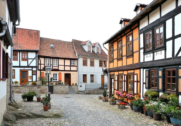 Case a graticcio a Quedlinburg — Foto Stock