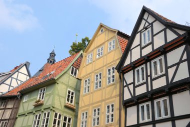 Quedlinburg 'da yarı keresteli evler