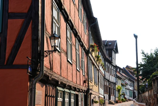 Halvtimrade hus i Quedlinburg — Stockfoto