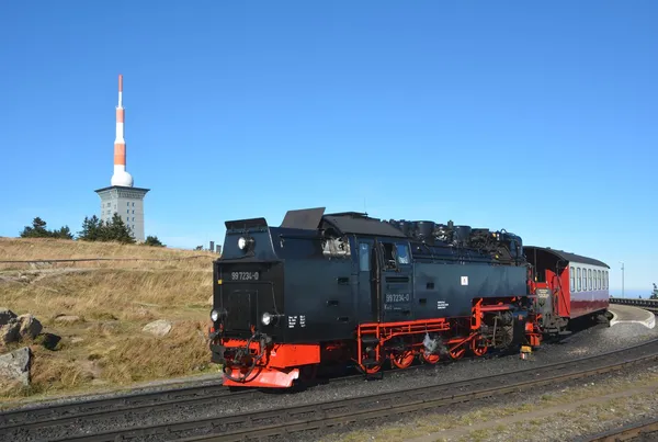 Railway on the summit of the Brocken — Stock Photo, Image