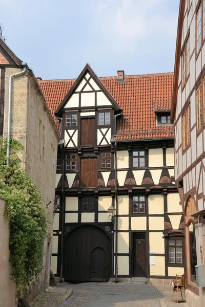 Casas de entramado de madera en Quedlinburg — Foto de Stock