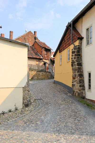 Gasse in Quedlinburg — Stockfoto