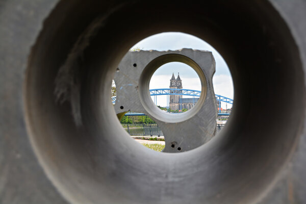 Looking through two holes