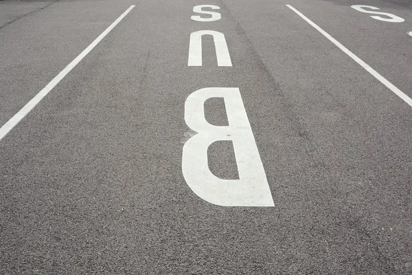 Bus parking area — Stock Photo, Image