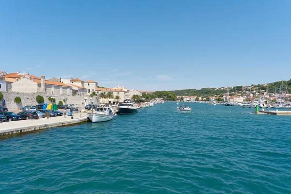 Rab Croacia Agosto 2021 Entrando Puerto Ciudad Rab Isla Del — Foto de Stock