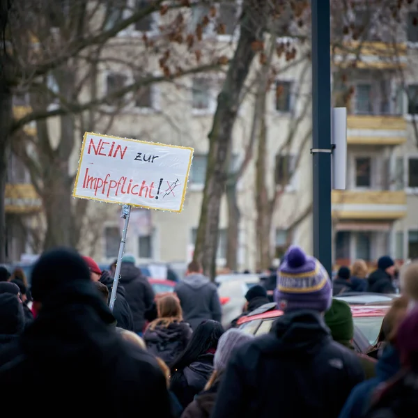 Magdeburg Germany January 2022 Demonstration Corona Deniers Vaccination Opponents City — Stockfoto