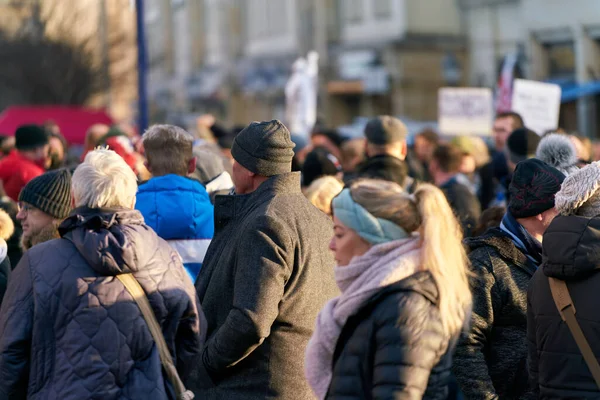 Magdeburg Germany January 2022 Demonstration Corona Deniers Vaccination Opponents City — Zdjęcie stockowe