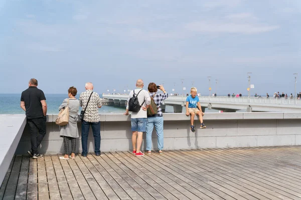 Kolobrzeg Polonia Septiembre 2021 Vacaciones Paseo Marítimo Kolobrzeg Costa Báltica — Foto de Stock