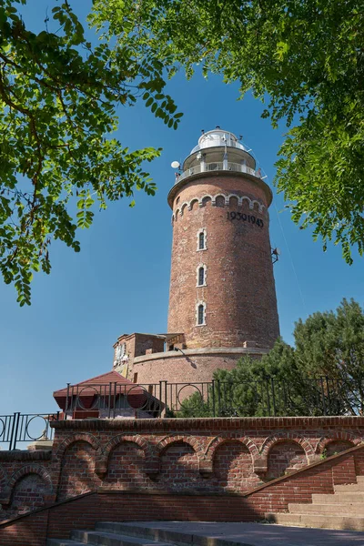 Vuurtoren Van Stad Kolobrzeg Aan Kust Van Oostzee Polen — Stockfoto