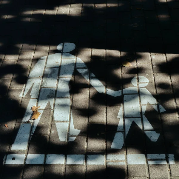 Símbolo Uma Passarela Pedonal Cidade Kolobrzeg Polônia — Fotografia de Stock