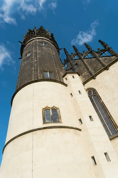 Zámecký Kostel Schlosskirche Starém Městě Wittenberg Považováno Výchozí Bod Reformace — Stock fotografie