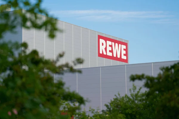 Magdeburg Alemanha Maio 2022 Novo Armazém Central Varejista Alemão Rewe — Fotografia de Stock