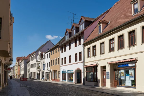 Wittenberg Germany April 2022 Street Some Stores Old Town Lutherstadt — Zdjęcie stockowe